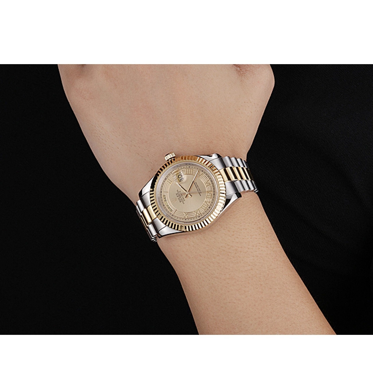 Good copy rolex watches Tone Rolex 18k Two Steel Day-Date Gold Gold Plated Stainless Dial 0614